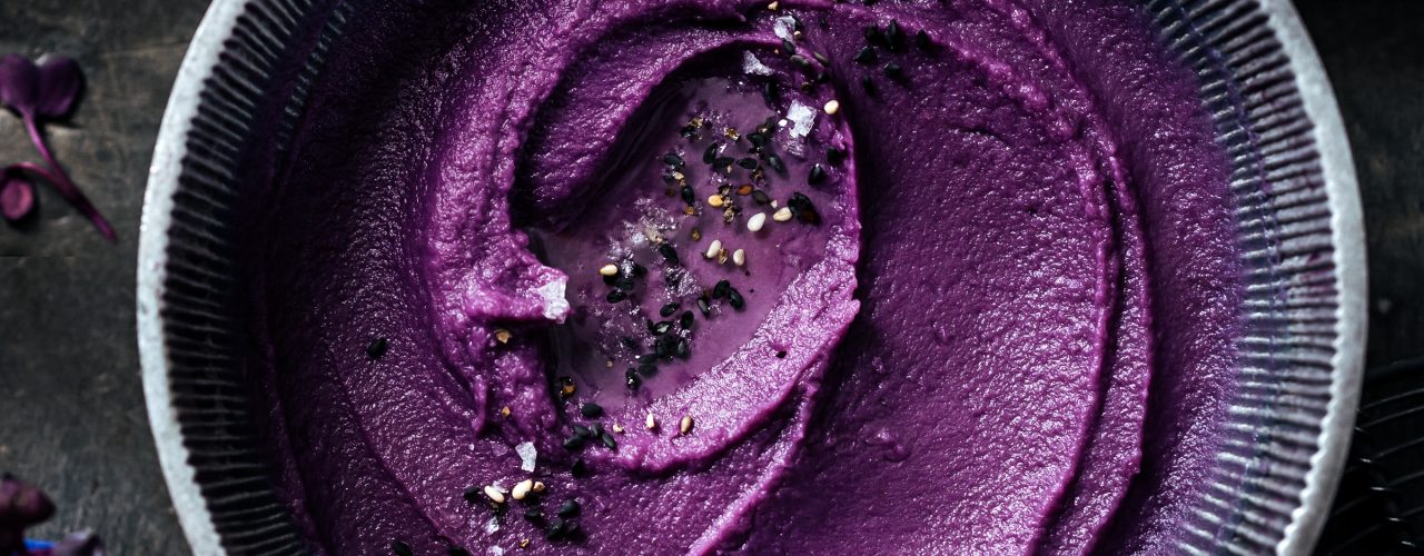hummus di carote viola arrostite